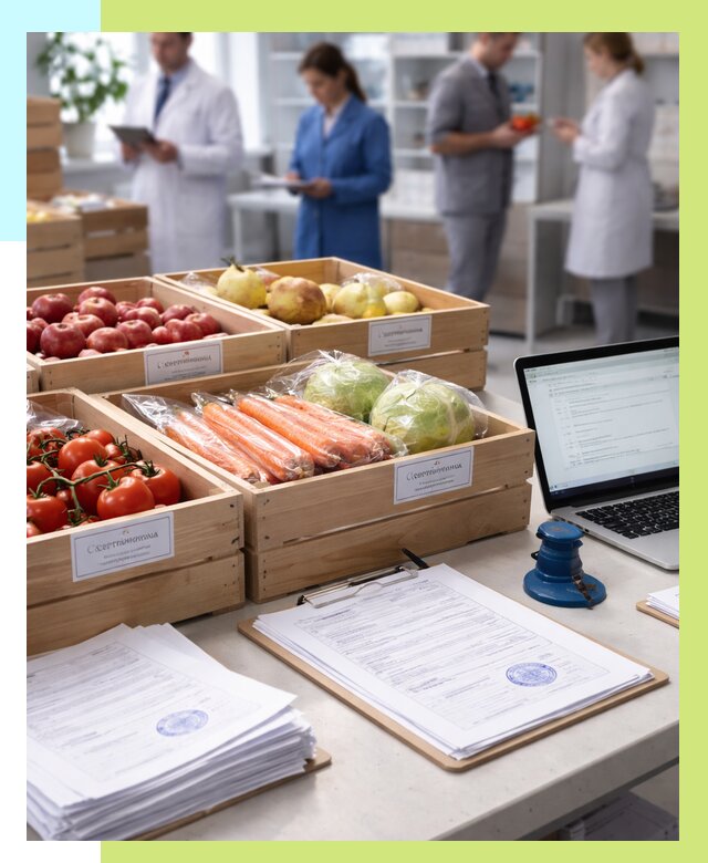 Сертификация овощей и фруктов в Сегеже от 8844 р. | Алешин-Сгж