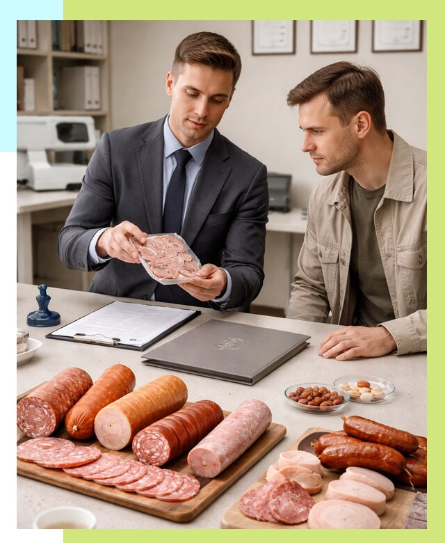 Сертификация колбасных изделий в Сегеже от 7804 р. | Алешин-Сгж