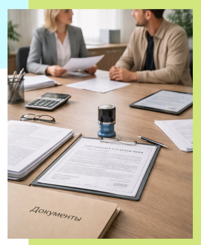 Сертификат соответствия на продукцию в Сегеже от 15608 р.|Алешин-Сгж