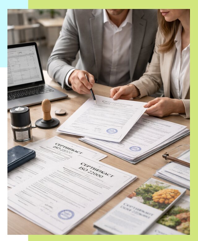 Сертификат ISO 22000 в Сегеже от 41620 р. под ключ | Алешин-Сгж